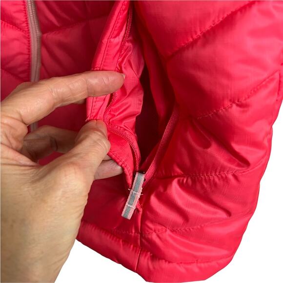 Columbia Vest Girls Omni Heat Reflective Thermal Front Zip Pink Barbiecore Sz L - Picture 6 of 13